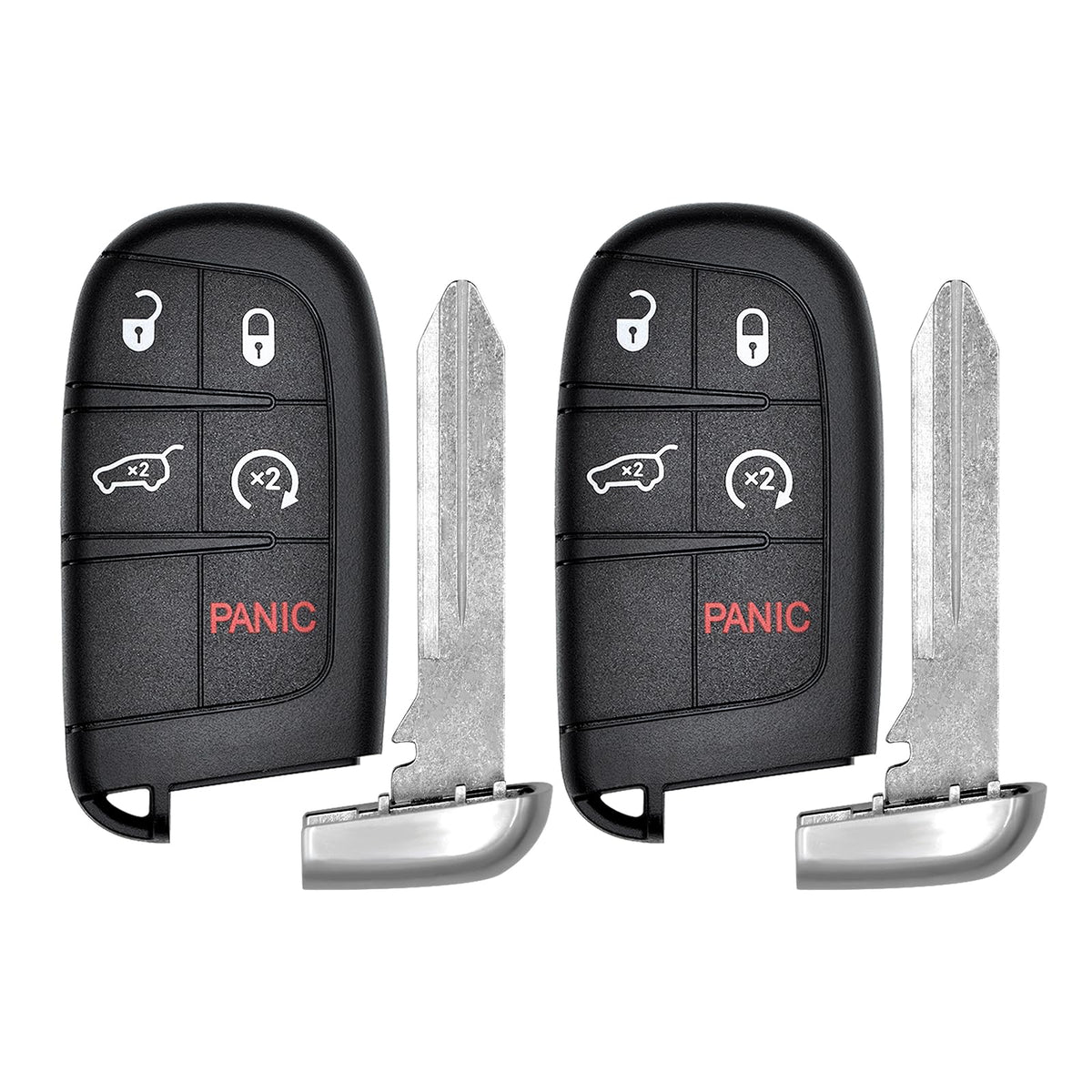 Vurkcy front view of key fob showing buttons and Jeep compatibility benefit