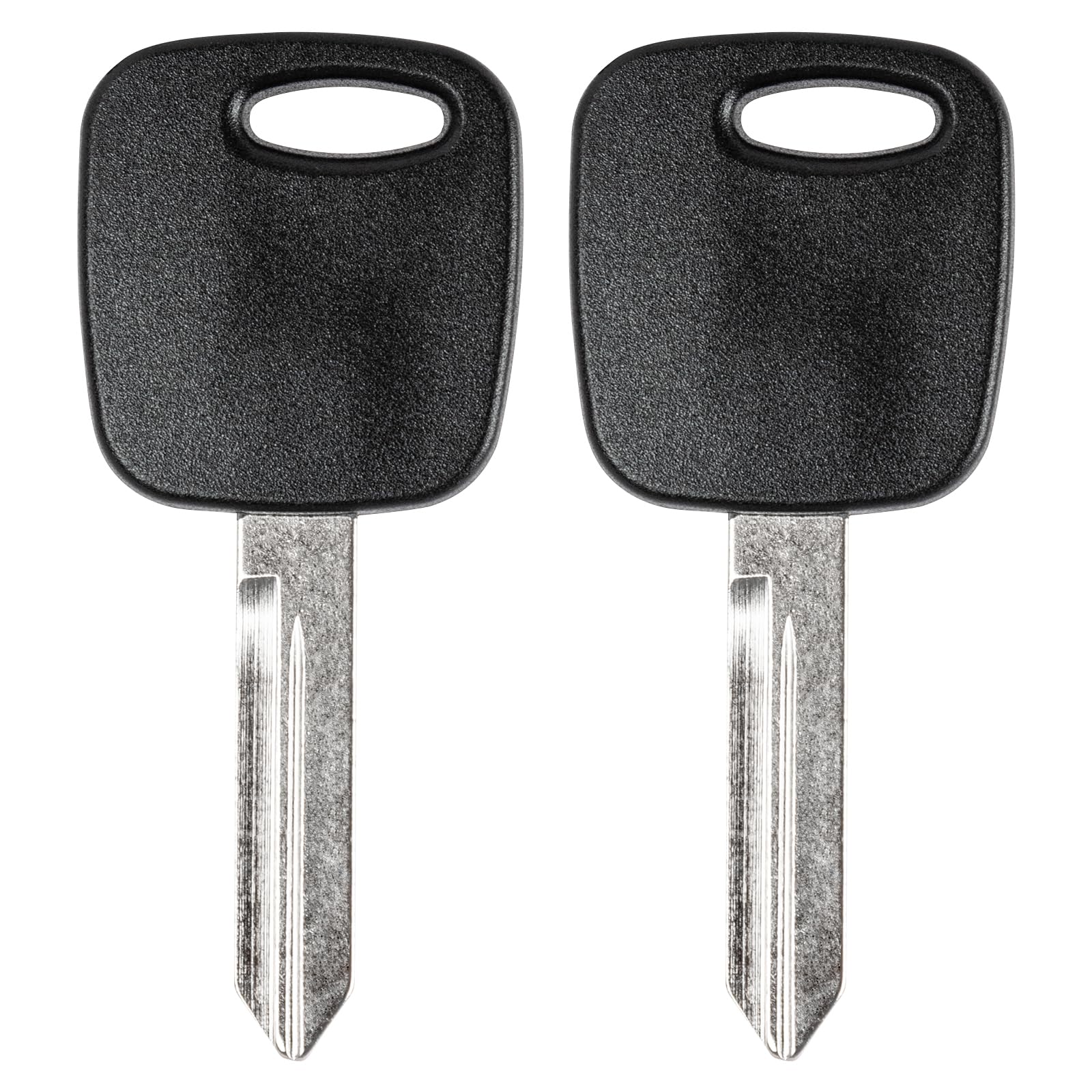 Vurkcy front view of two replacement keys showing ready-to-cut heads and durable housing benefit
