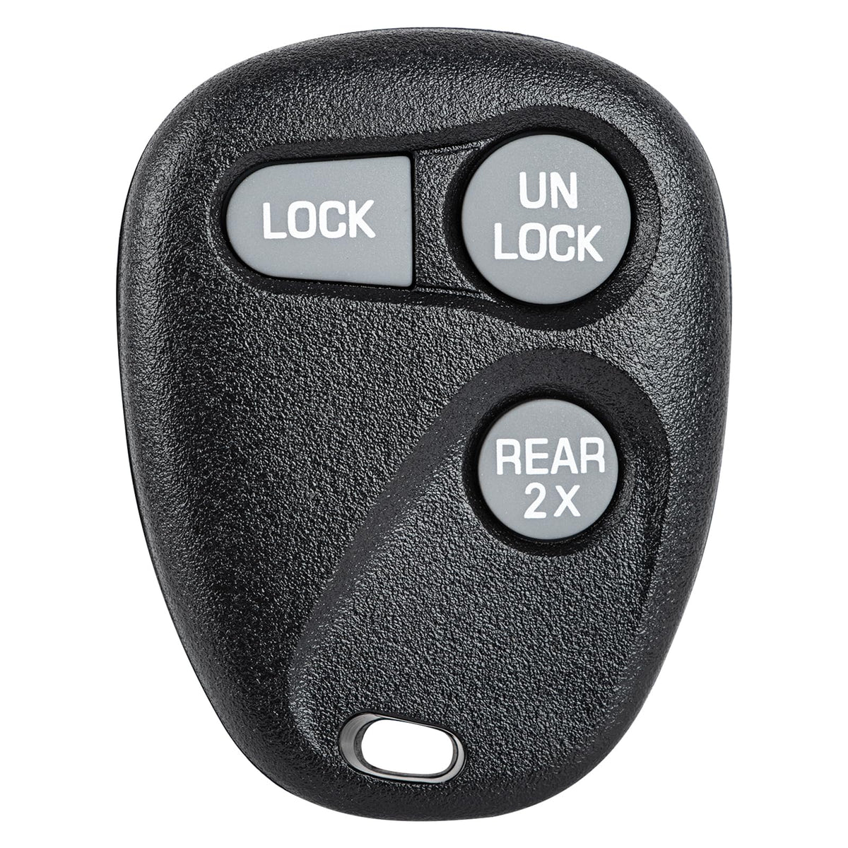 Vurkcy front view of key fob showing buttons and brand, restores remote control