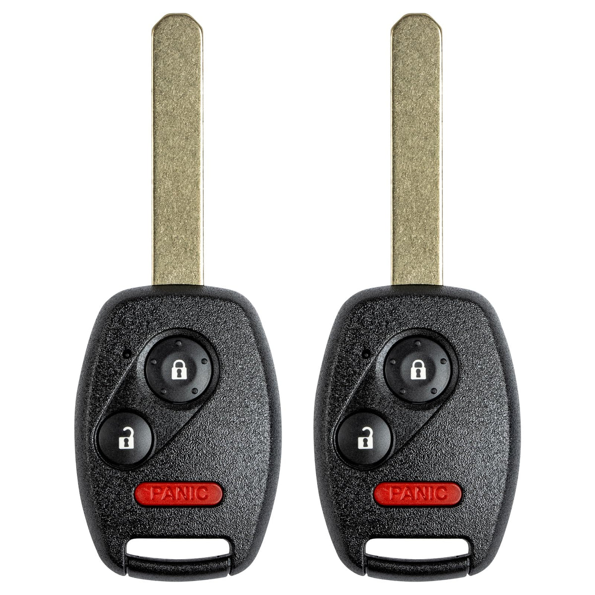 Vurkcy front view of 3-button fob showing clear button layout and fit