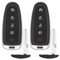 Vurkcy front view of two key fobs showing complete replacement set and features