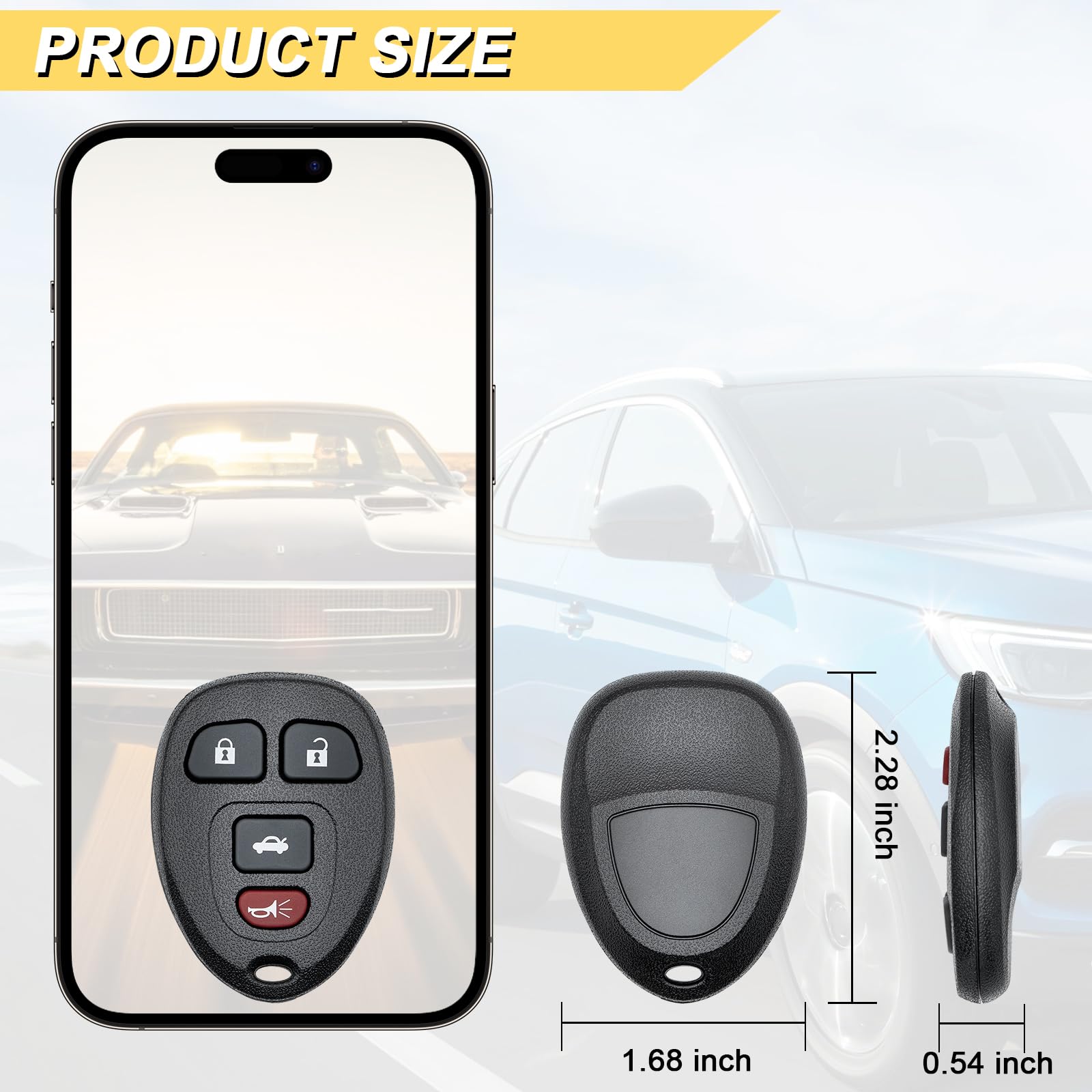 Vurkcy fob placed on car console showing real-world fit and accessibility