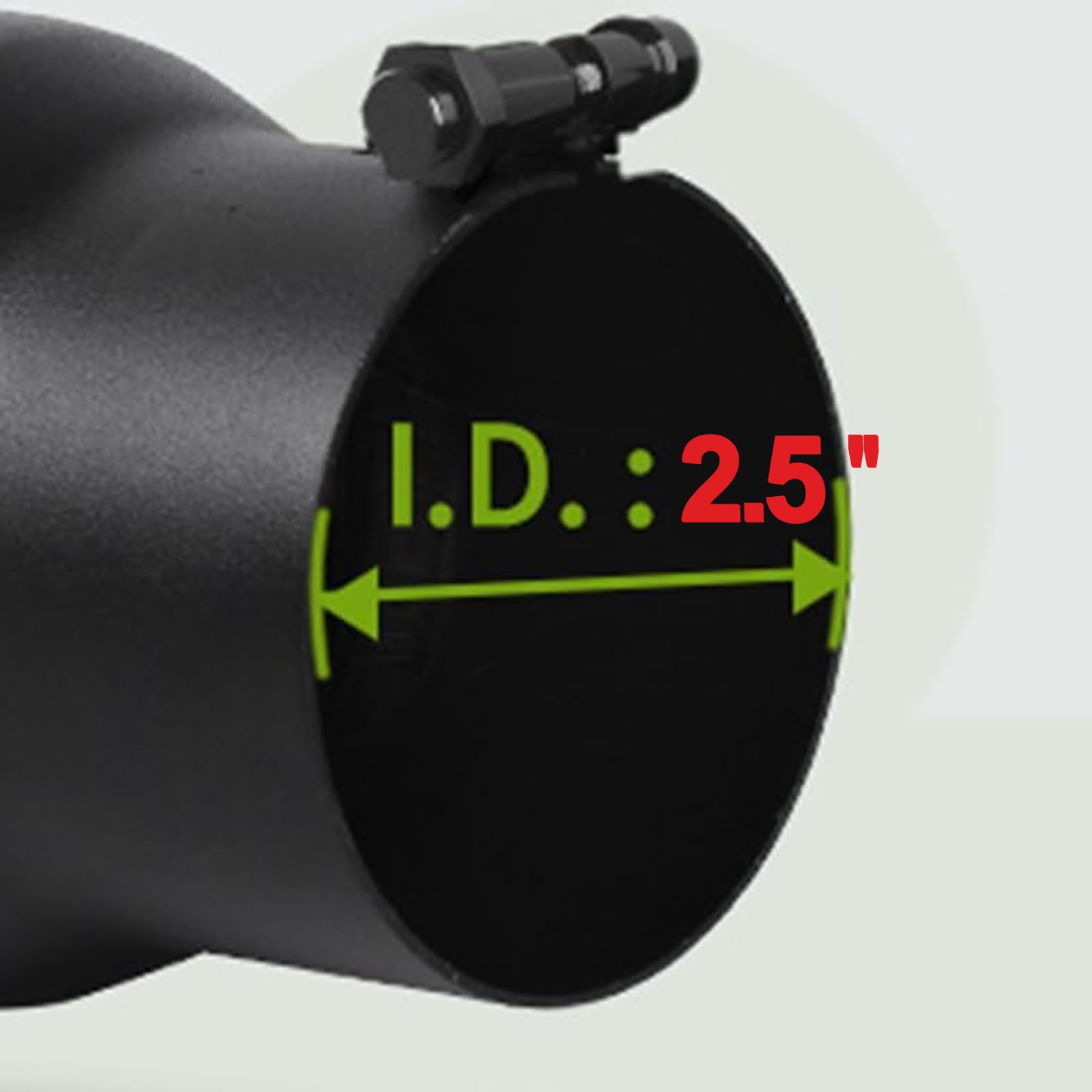 Vurkcy installed on a sedan tailpipe, improves appearance and alignment