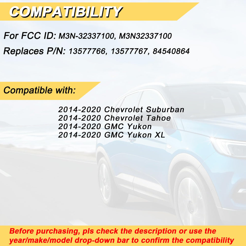 Vurkcy rear label with FCC ID and part number for quick vehicle match