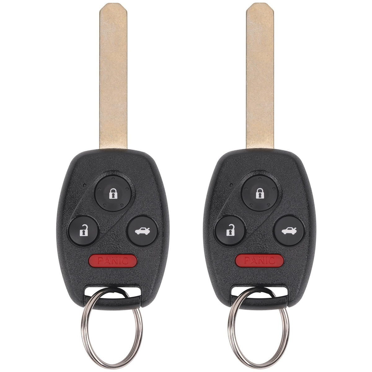 Vurkcy front view of key fob showing button layout for quick identification