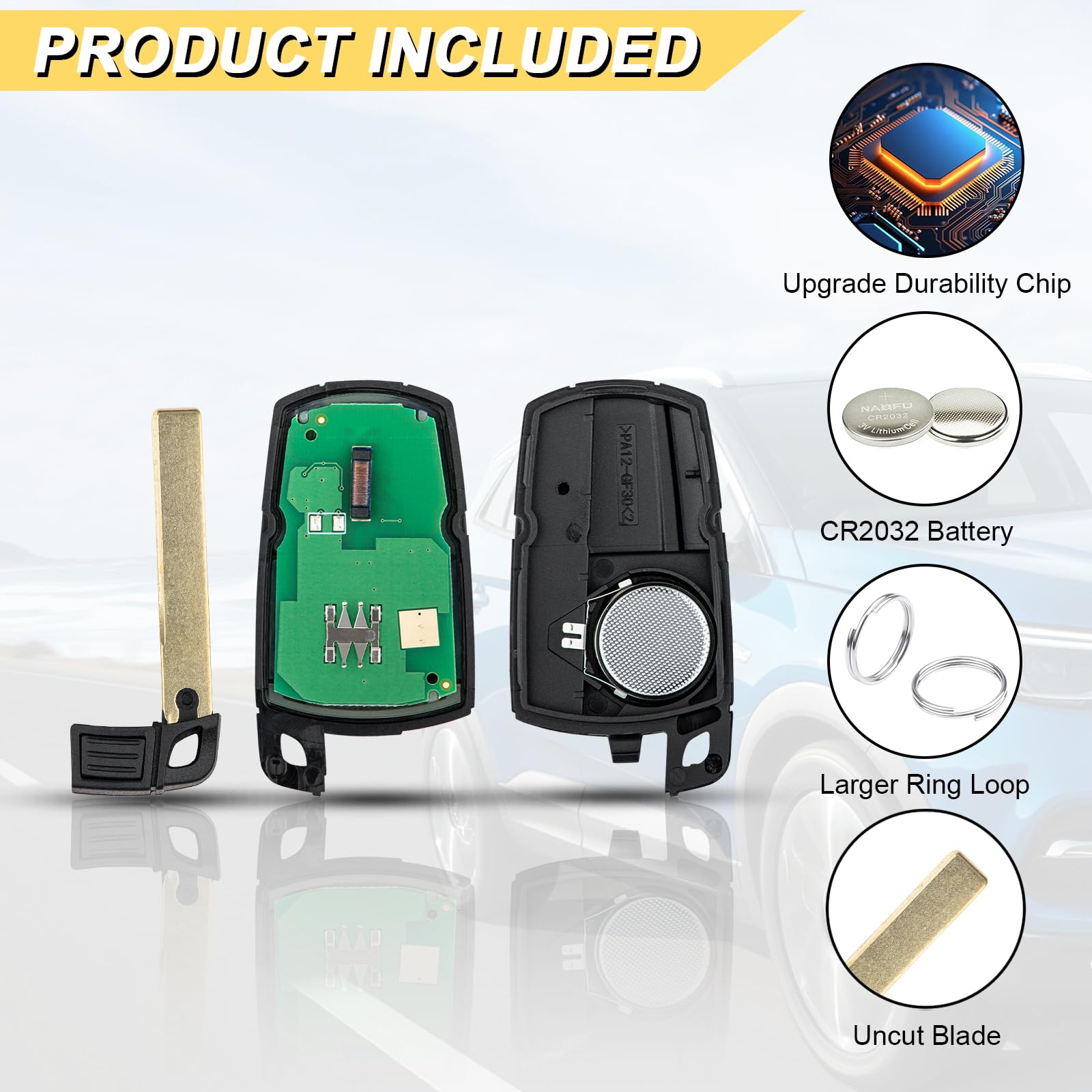 Vurkcy fob with key blade ready for cutting and professional programming