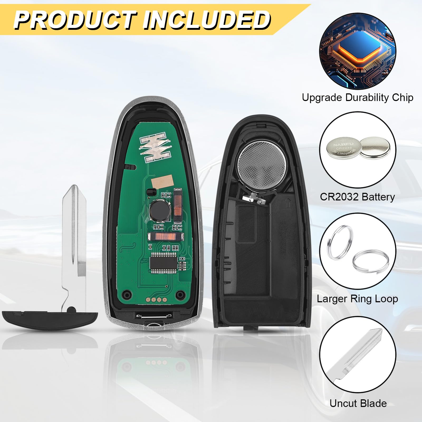 Vurkcy retail packaging with two fobs included for backup and multi-driver use