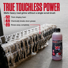 W Pro50 thick foam close-up clinging to paint for better soil lift