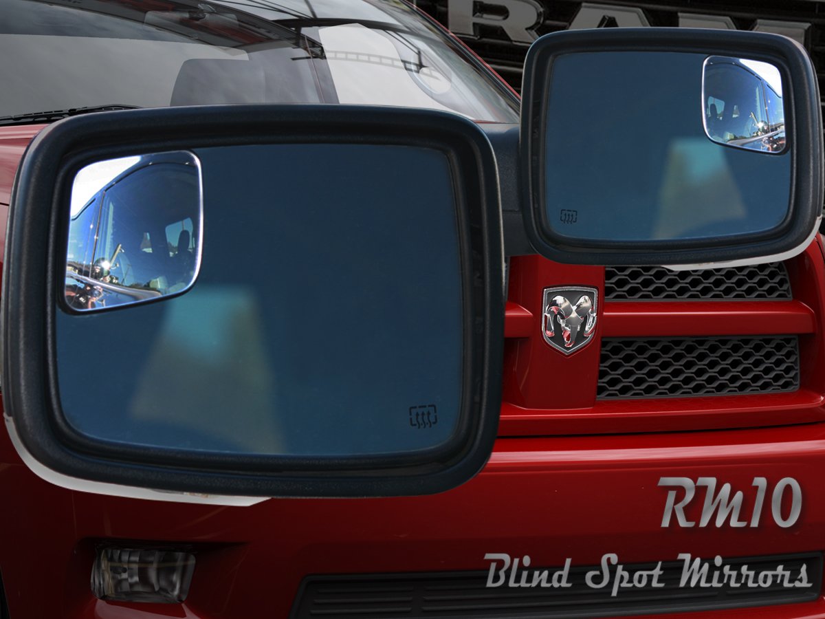 WadeStar RM10 on Ram truck mirror while driving for safer lane changes