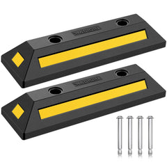 WADIQIU front view showing two rubber parking stoppers protecting garage
