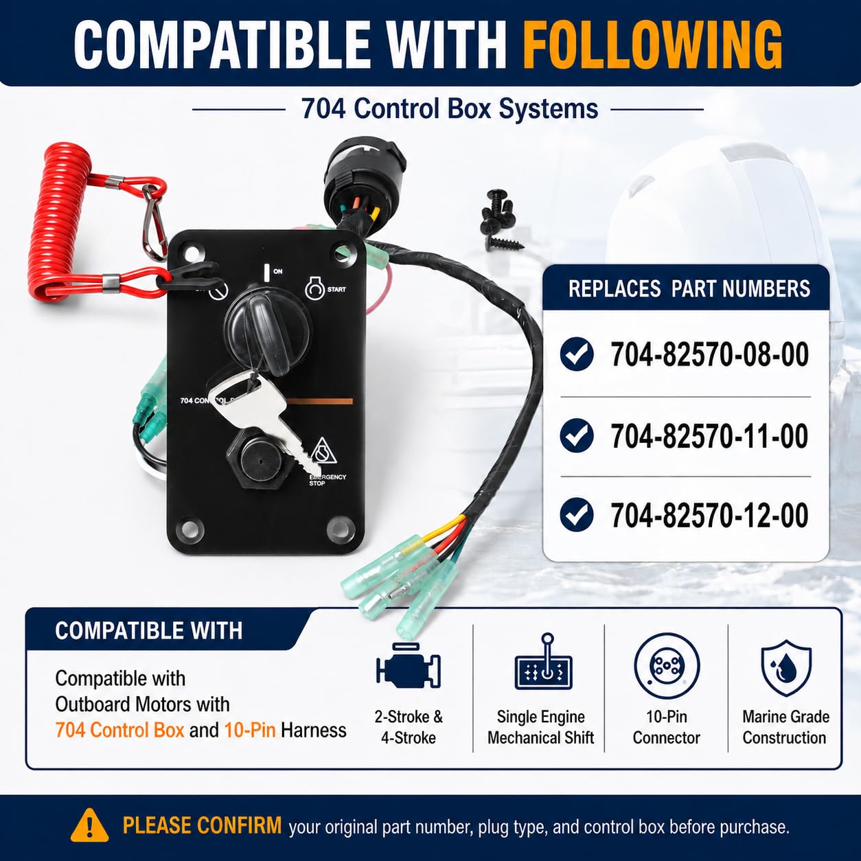 Wadoy rear view with 10-pin wiring harness and connector for quick plug-in replacement