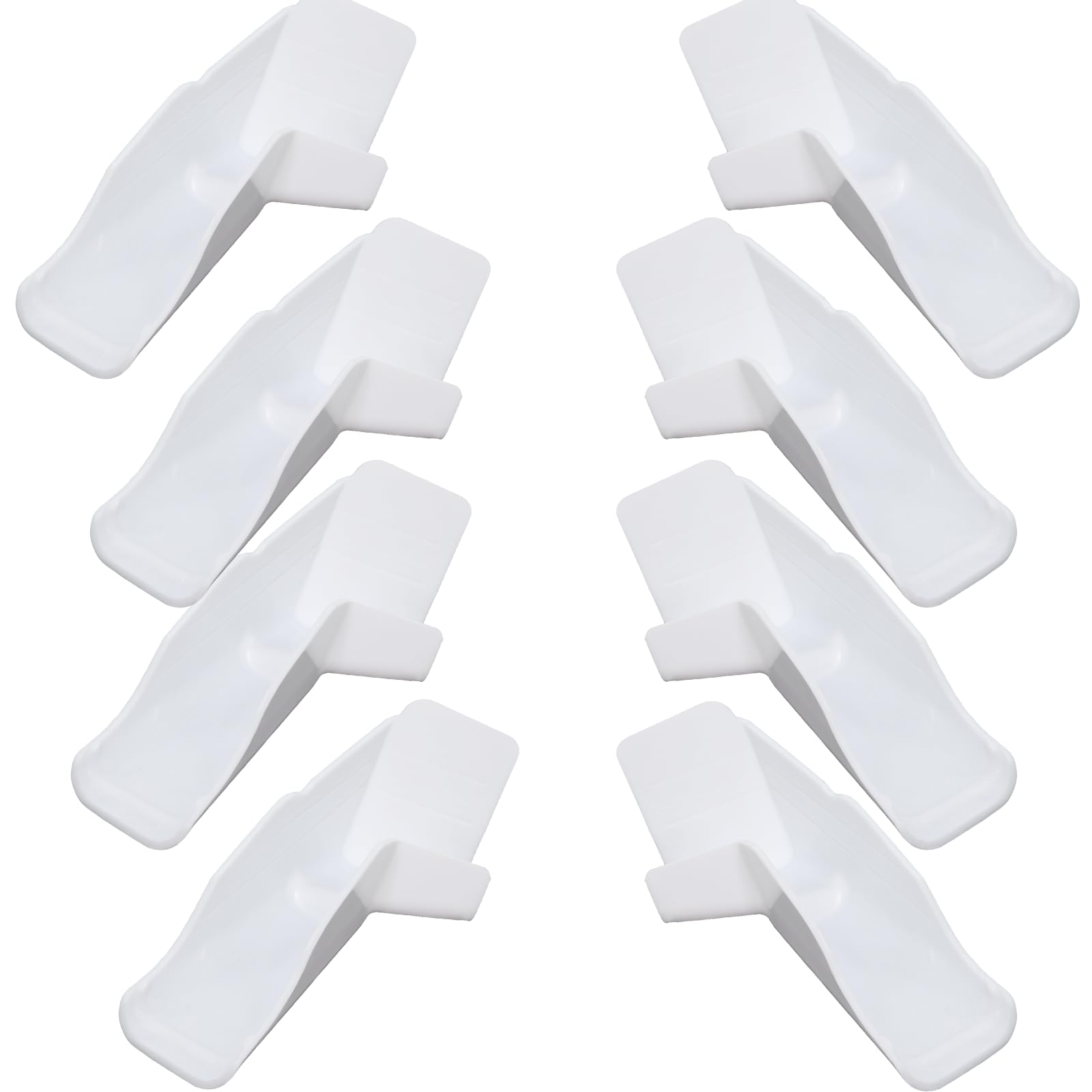 Wadoy front view of white spouts showing all four pieces and easy-fit design benefit
