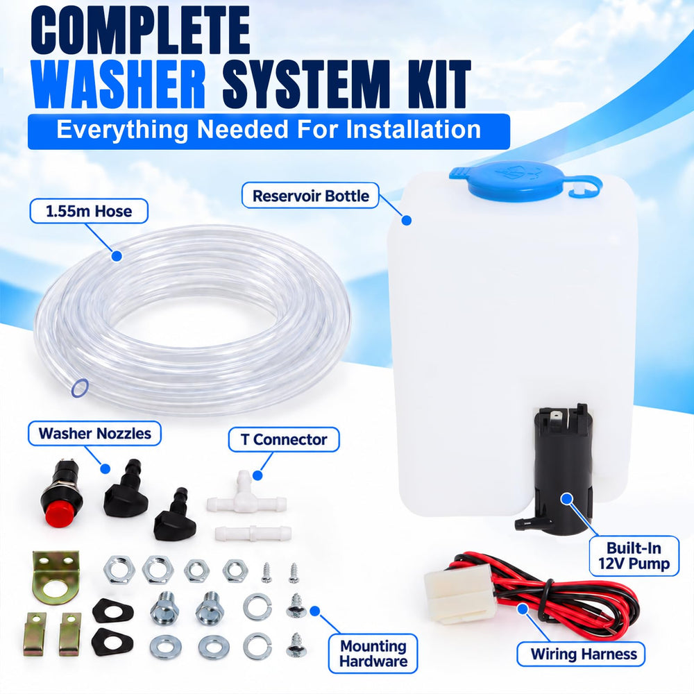 Wadoy installed on a vehicle windshield area showing functional washer restoration benefit