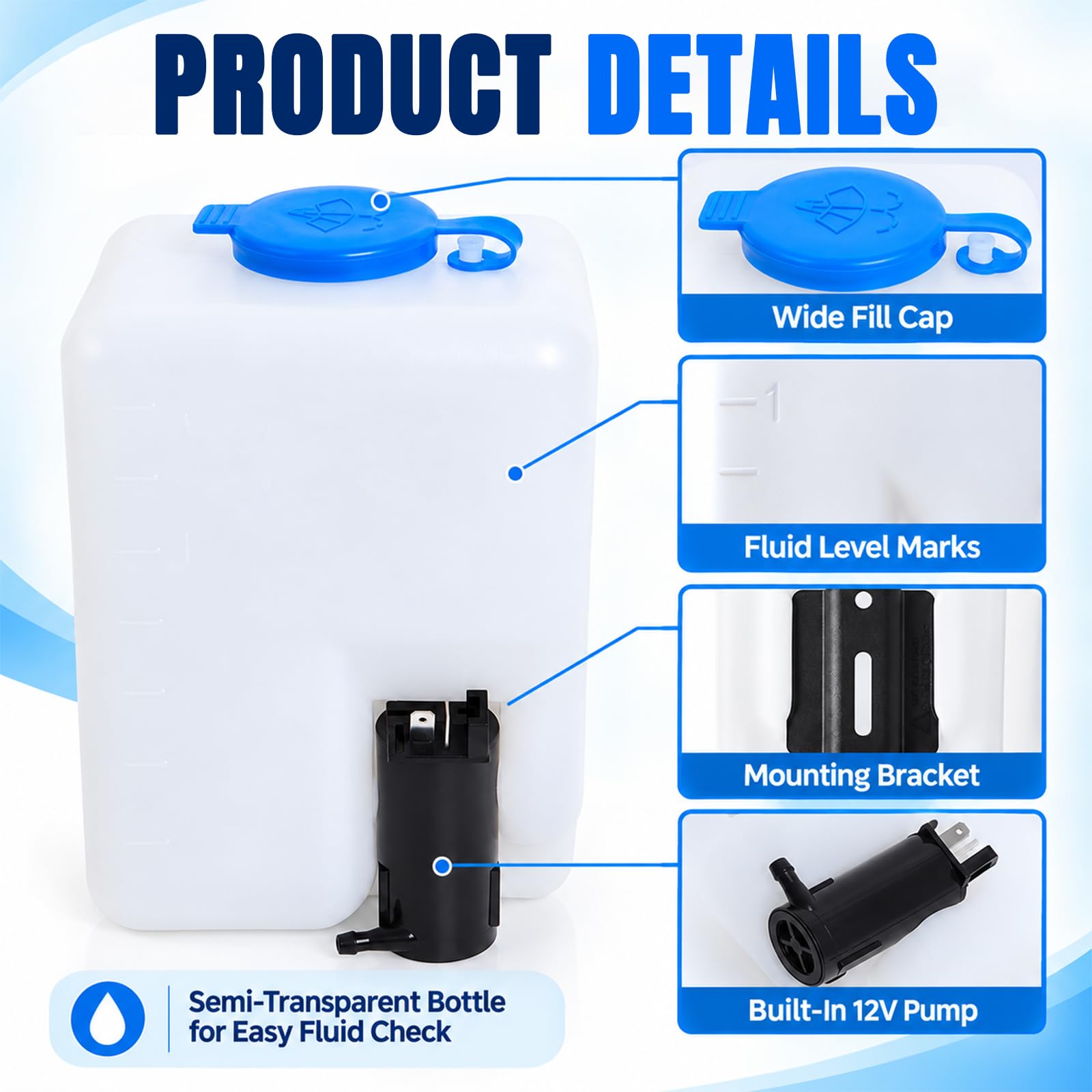 Wadoy closeup of sealed pump connection highlighting leak-resistant design and durability benefit