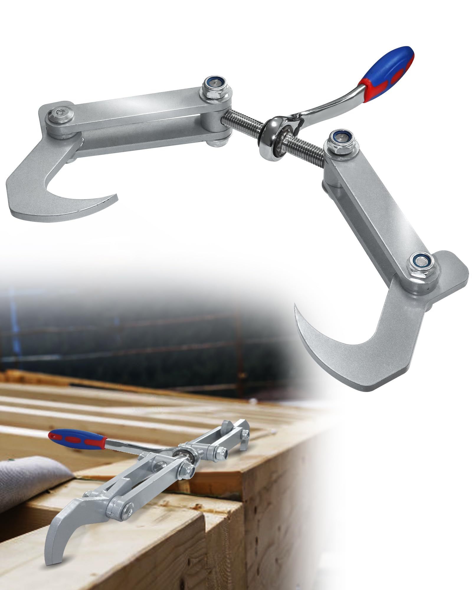 WADYDZMFCF front view showing full puller and hooks for precise timber alignment