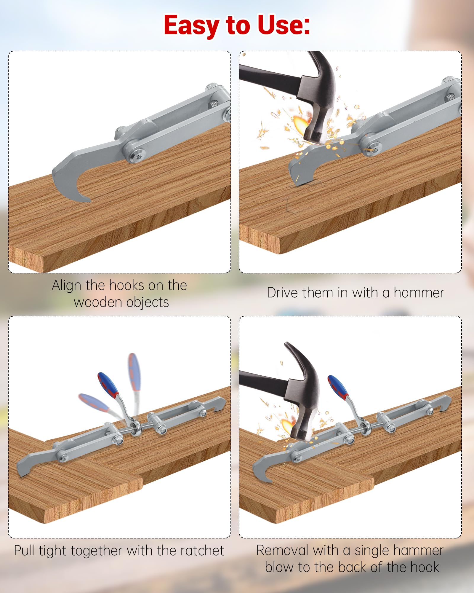WADYDZMFCF in use on CLT panel demonstrating fast, single-person tensioning