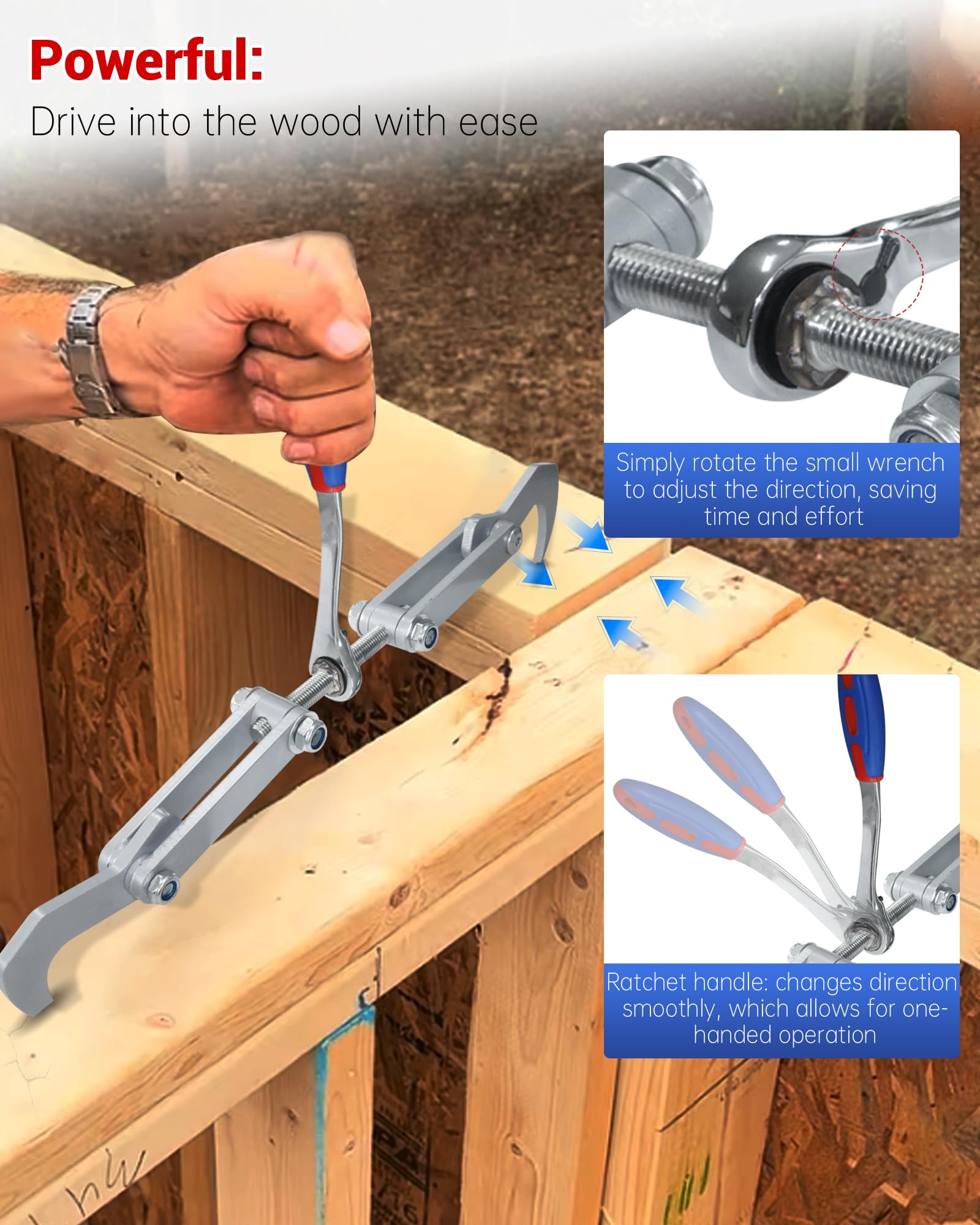 WADYDZMFCF ratchet arm detail highlighting long leverage and durable construction