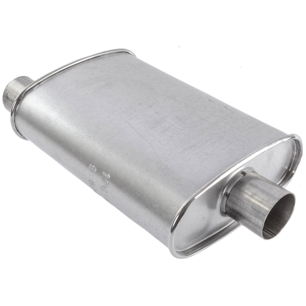 Walker end view displaying 2.5 inch inlet and outlet for clear compatibility check