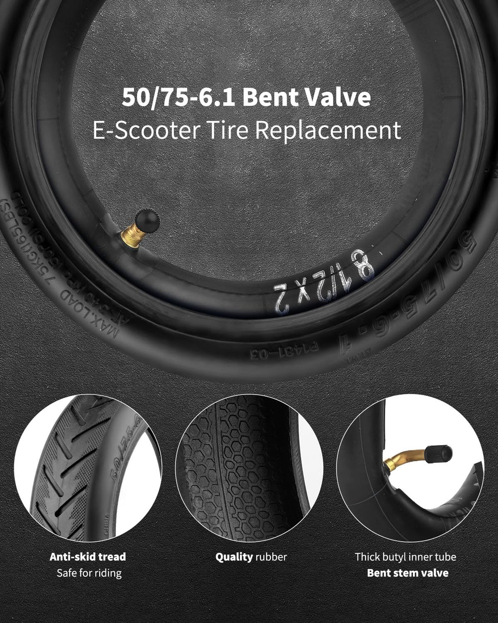 Walshen close-up of 90-degree bent valve for easier inflation