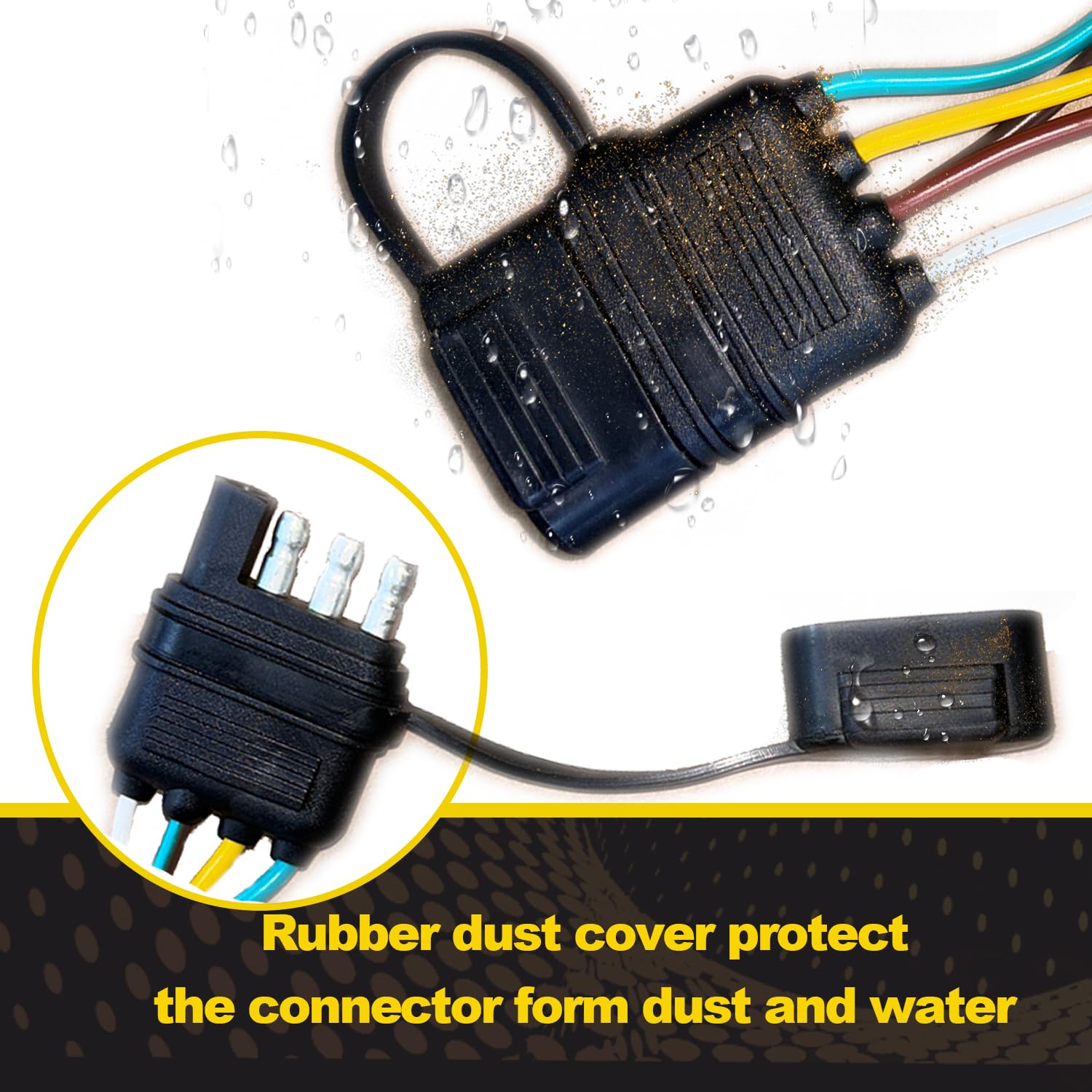 WALSIO 2.5ft ground wire highlighted for reliable grounding and safety