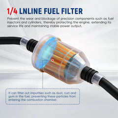 waltyotur installed inline in fuel hose demonstrating quick replacement benefit