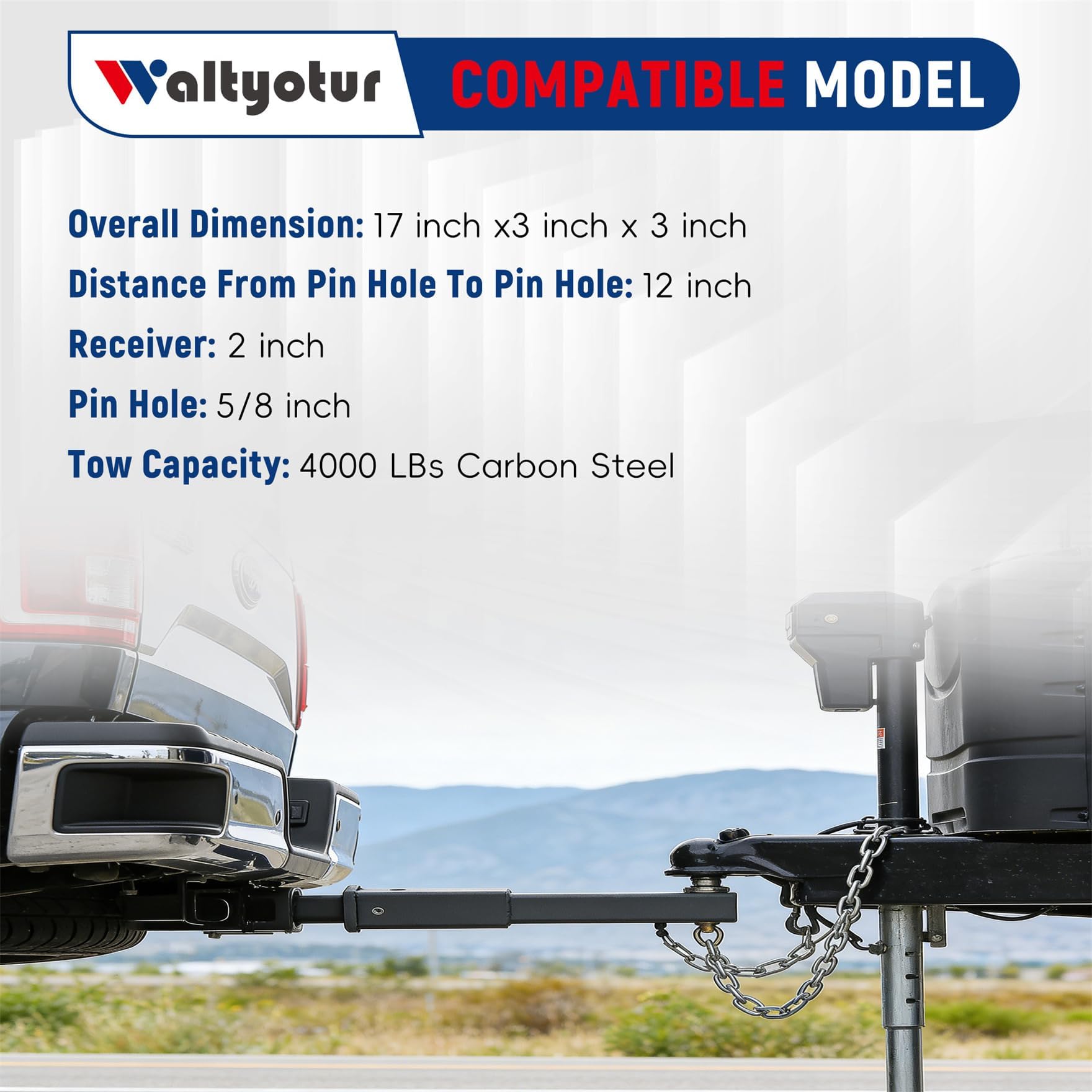 waltyotur installed with bike rack, improves clearance and safety