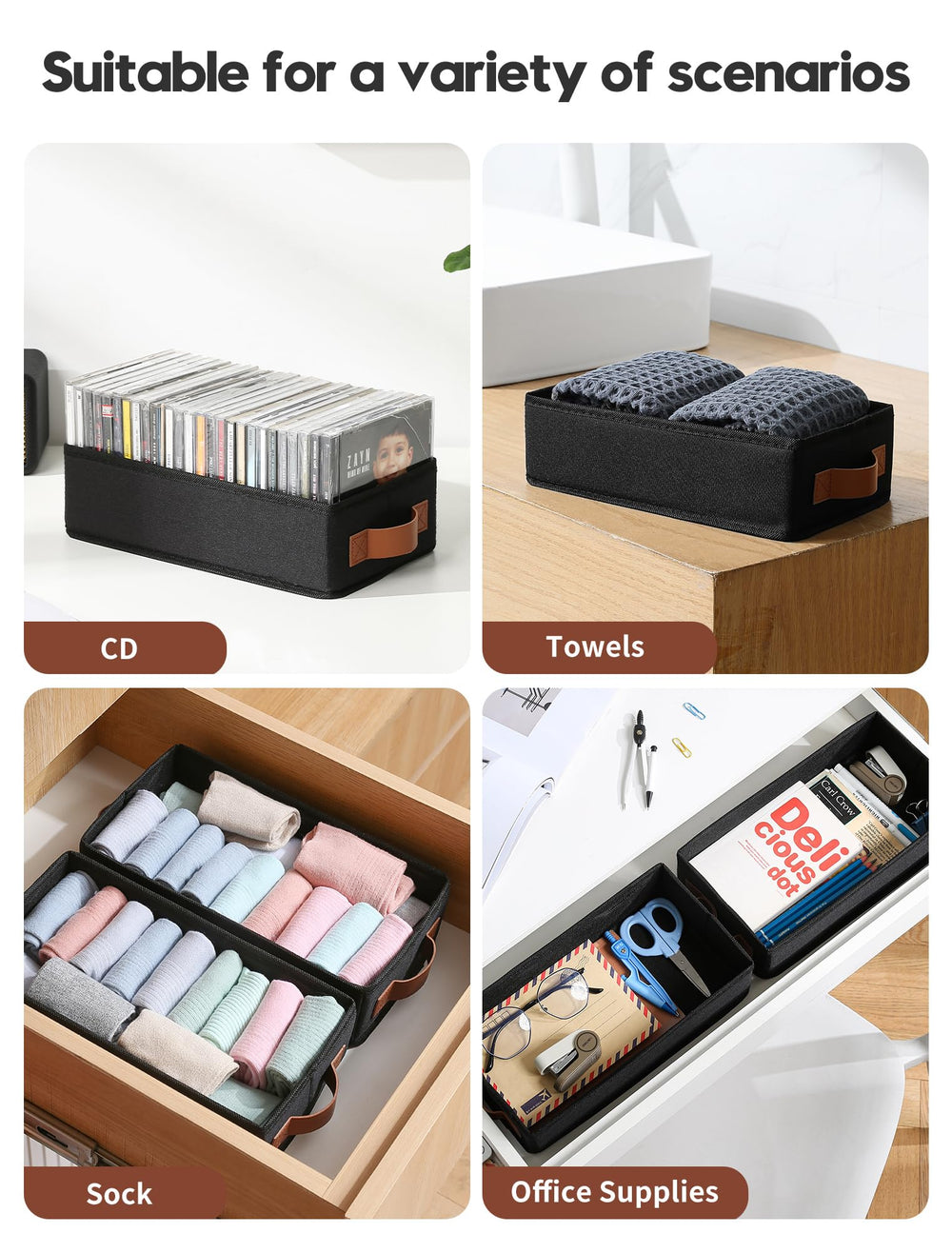 Wanapure storage on living-room shelf creating tidy, dust-free display