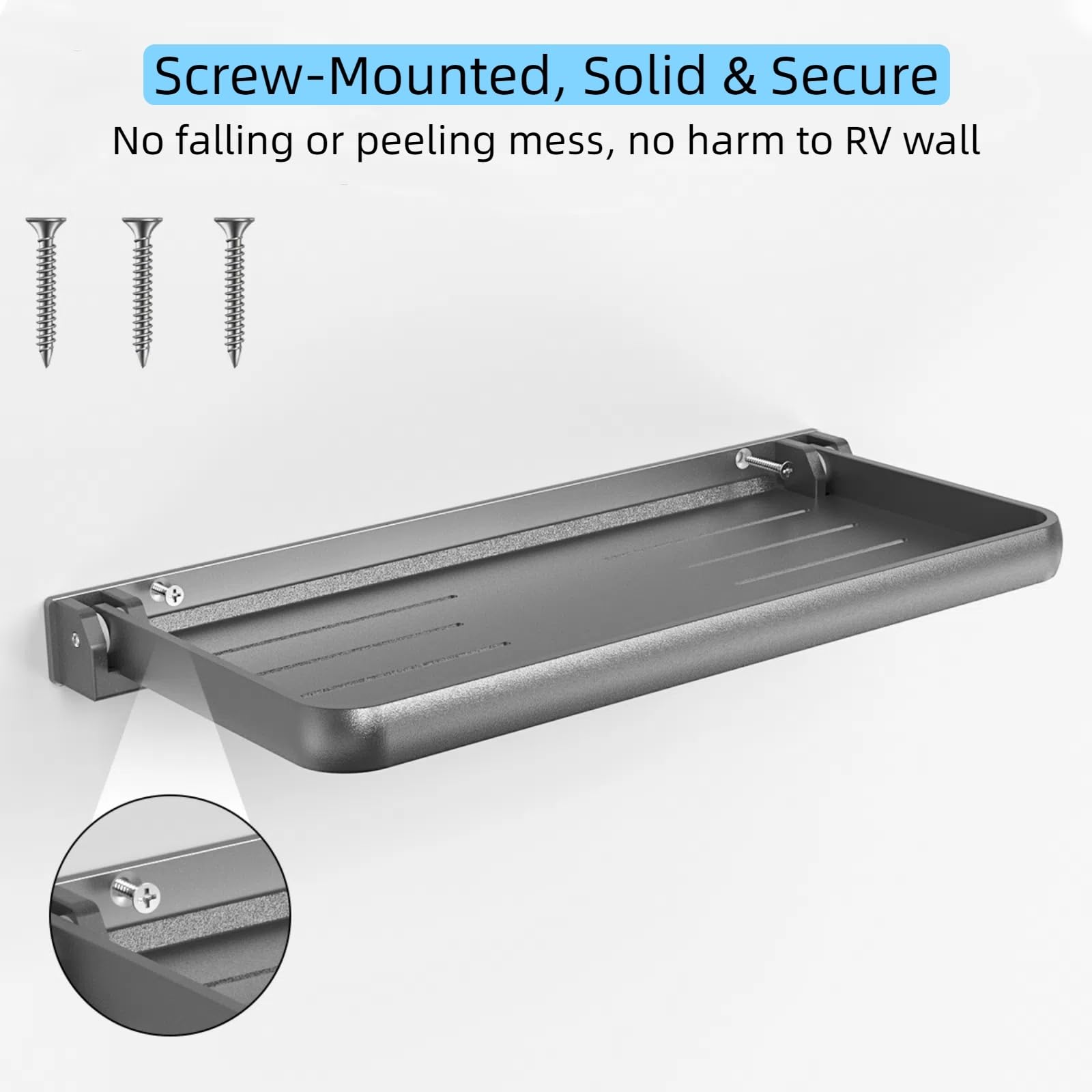 WanDwel hinge side angle illustrates sturdy fold mechanism for travel