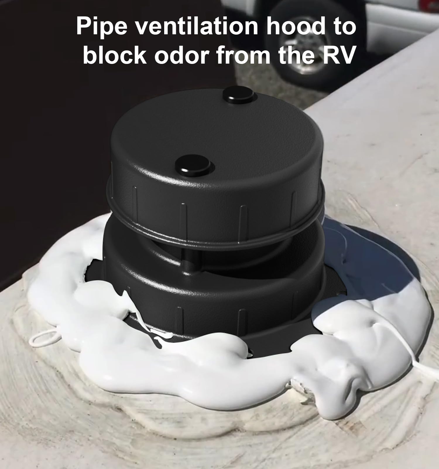 WanDwel vent cap next to ruler showing dimensions for correct fitment