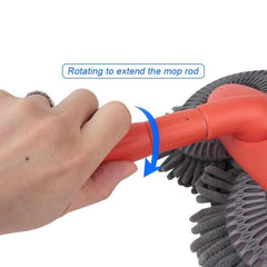 Wang Damai rotating head at an angle cleaning a roofline, benefits easier maneuvering