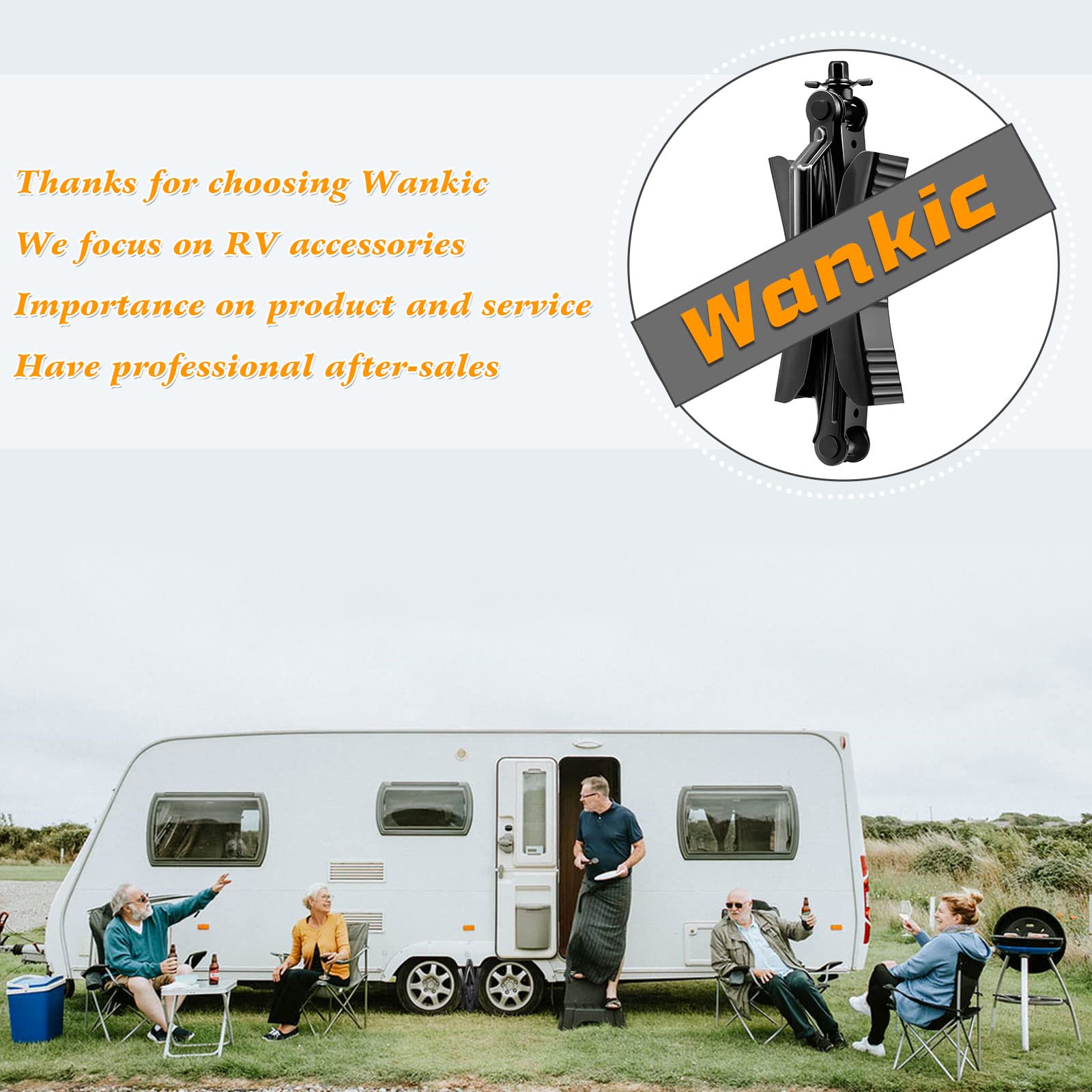 Wankic in campsite setting illustrating secure trailer parking and more confidence benefit