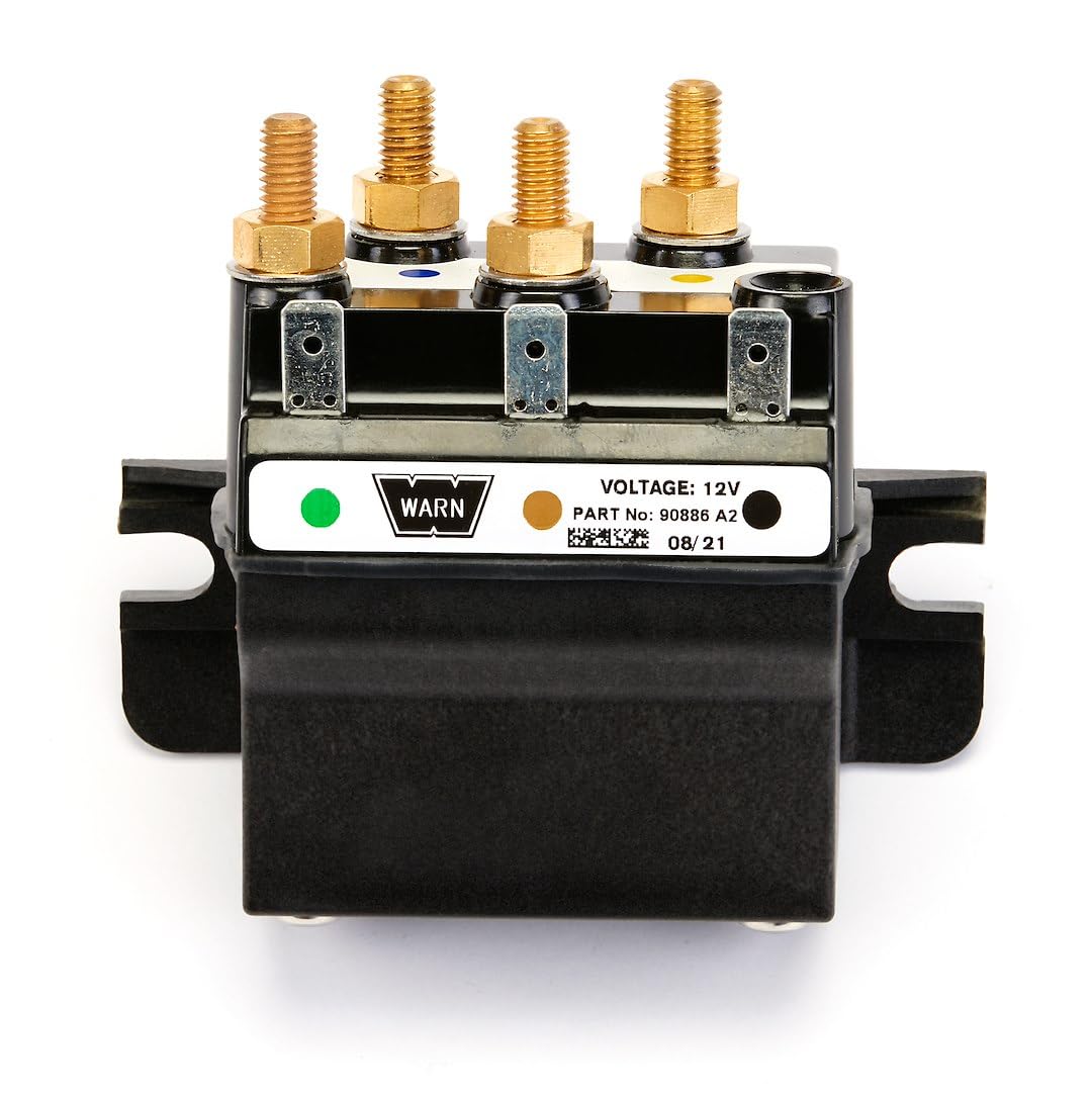 WARN 107487 contactor front panel close-up showing terminals and reliable switching