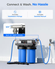Waterdrop bypass switch close view allowing fast switch between tap and treated water