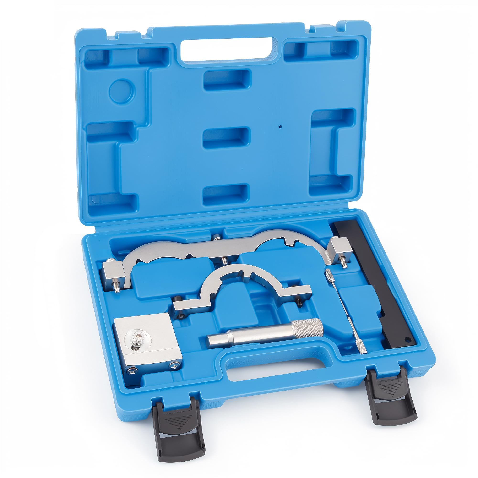 WAYCOJOY hard carry case open showing organized timing tools for easy transport