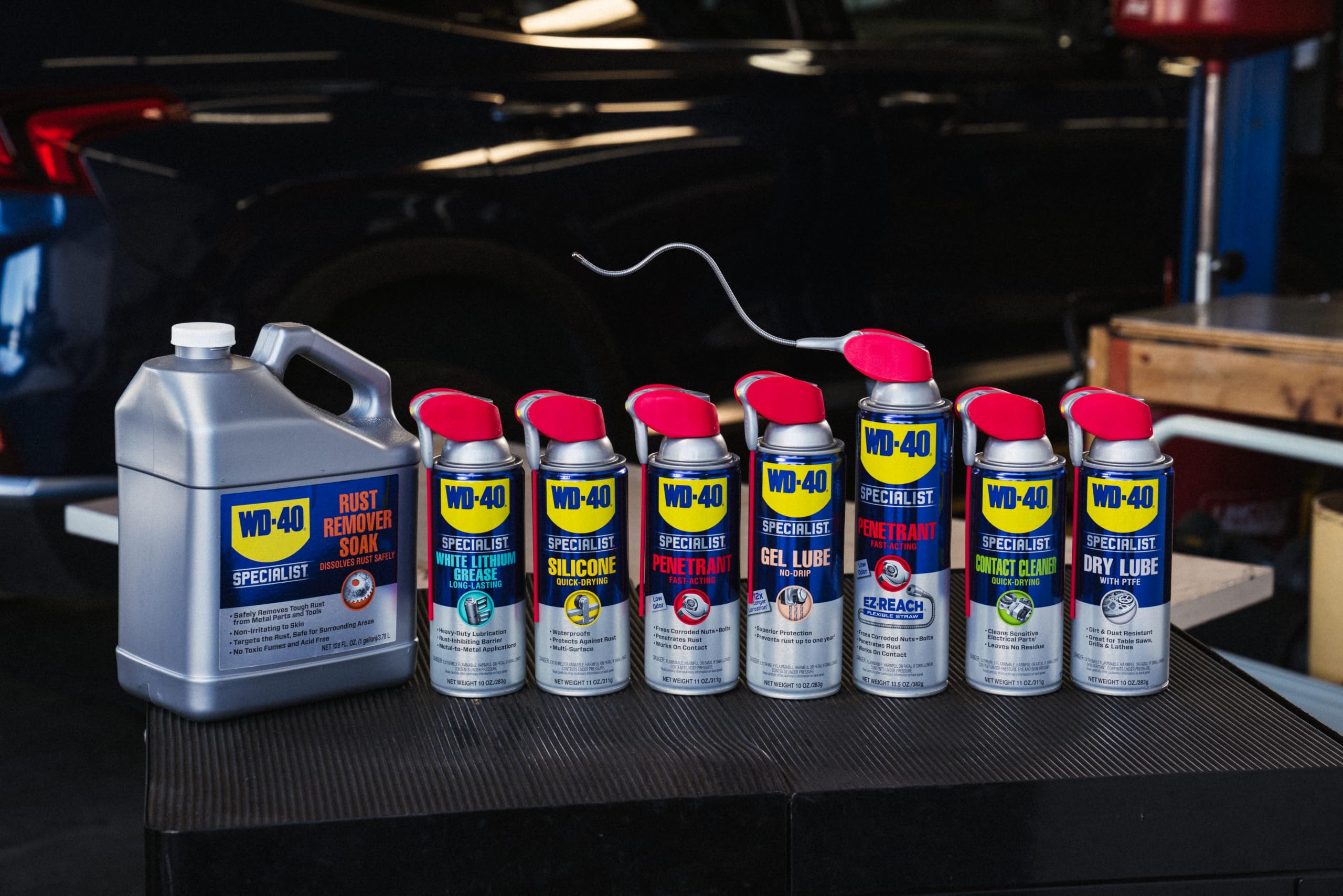 WD-40 Specialist cleaned chrome part close-up showing restored finish benefit
