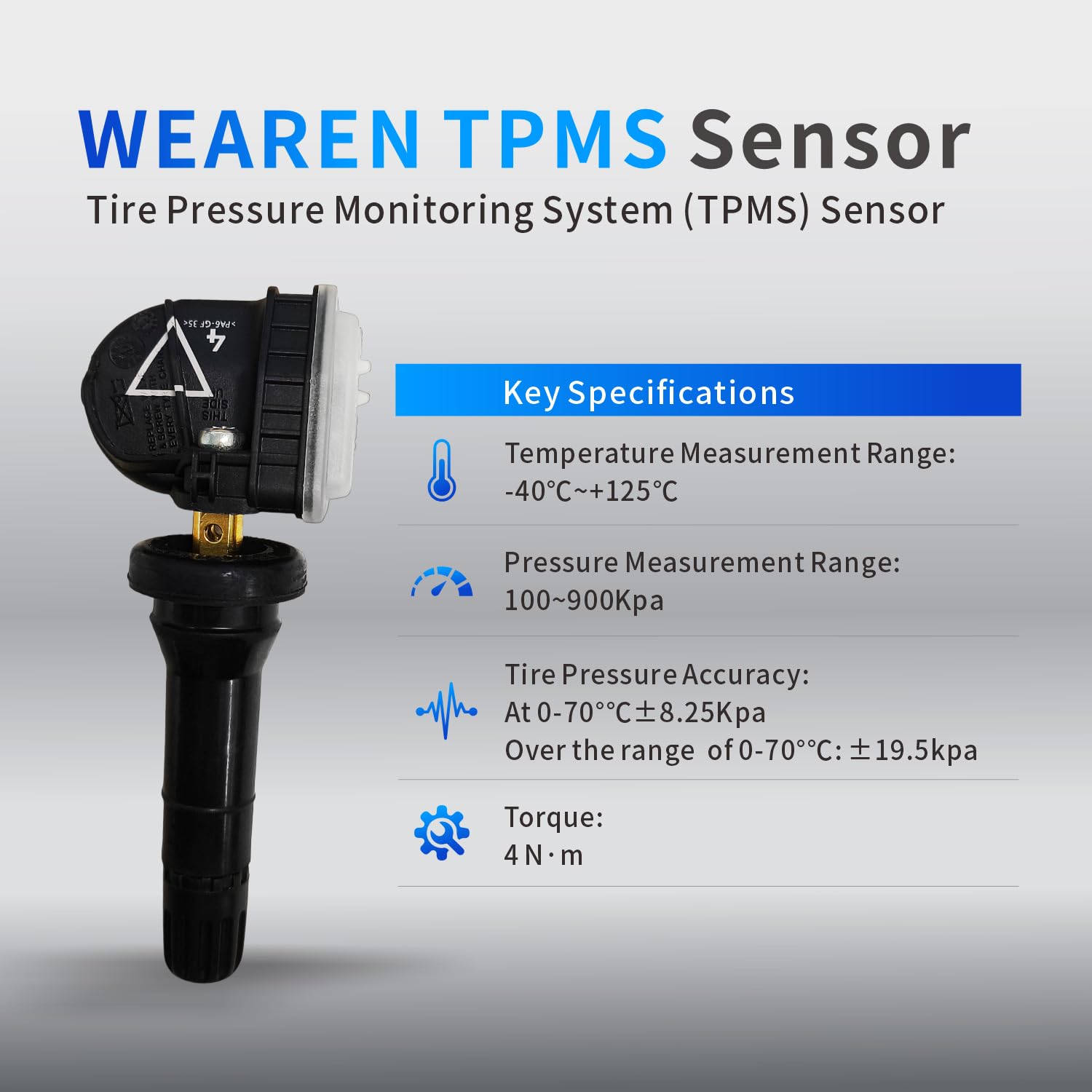 WEAREN valve stem assembly view demonstrating secure fit and leak prevention