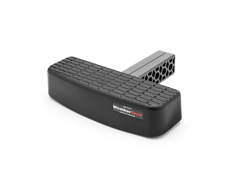 WeatherTech BumpStep front view showing bumper protection and clear benefit