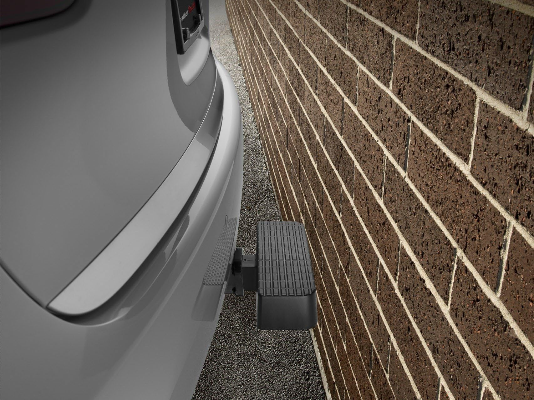 WeatherTech BumpStep on snowy bumper showing corrosion resistance benefit