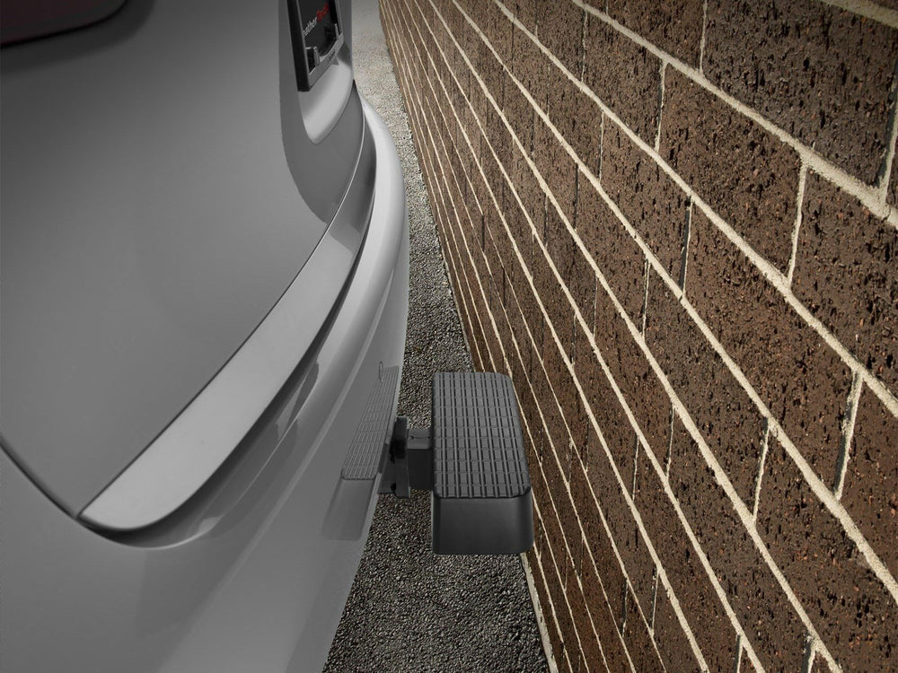 WeatherTech BumpStep on snowy bumper showing corrosion resistance benefit