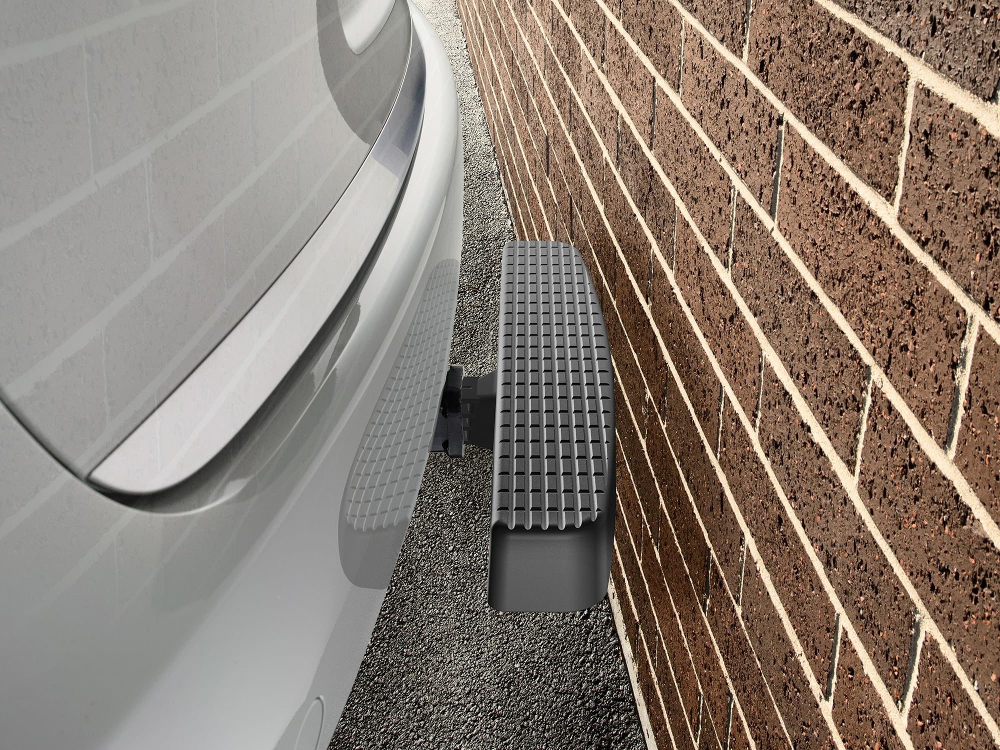 WeatherTech next-to-ruler size comparison showing 24-inch step and scale benefit
