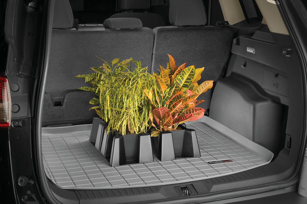 WeatherTech CargoTech containing grocery bags in a hatchback to prevent spills