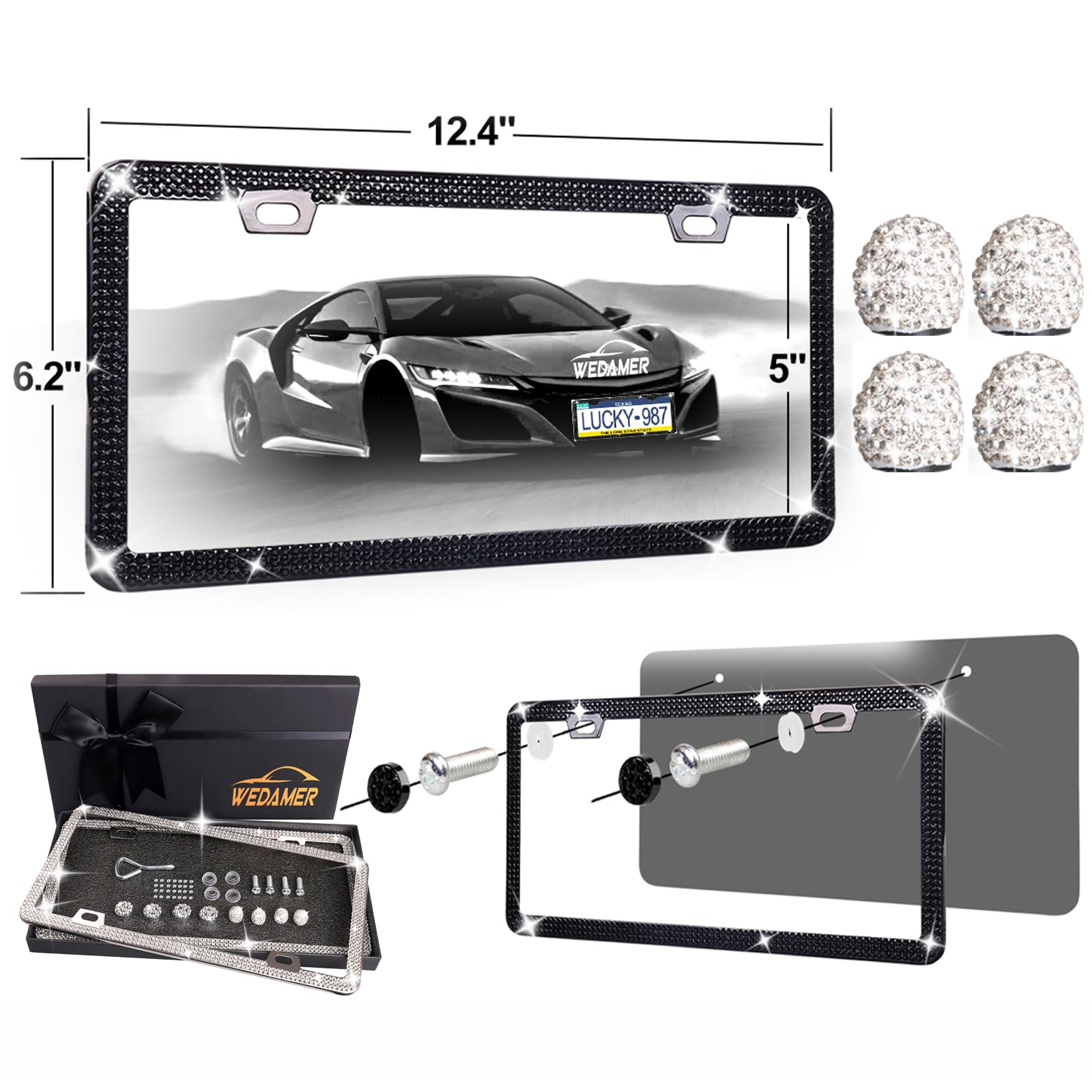 WEDAMER packaging with screws included for fast simple installation