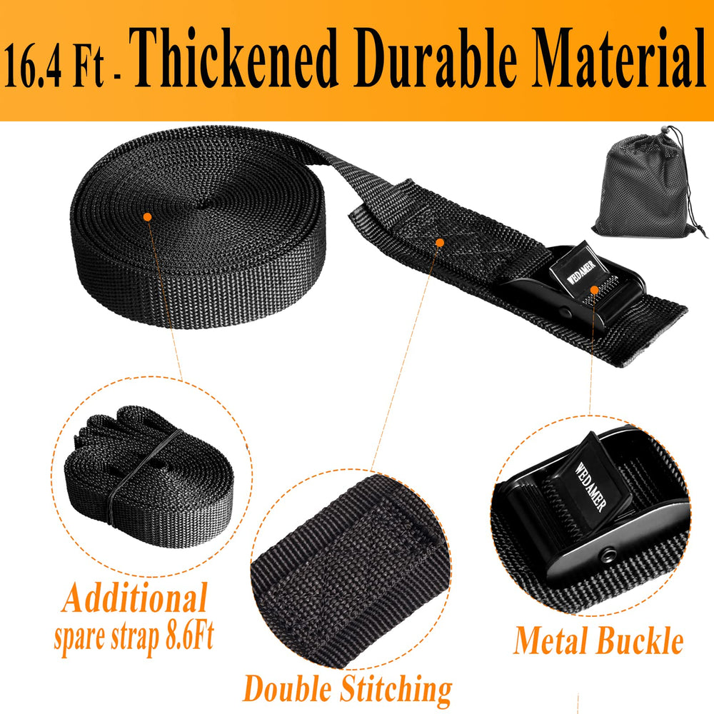 WEDAMER straps rolled compactly for easy storage and portability
