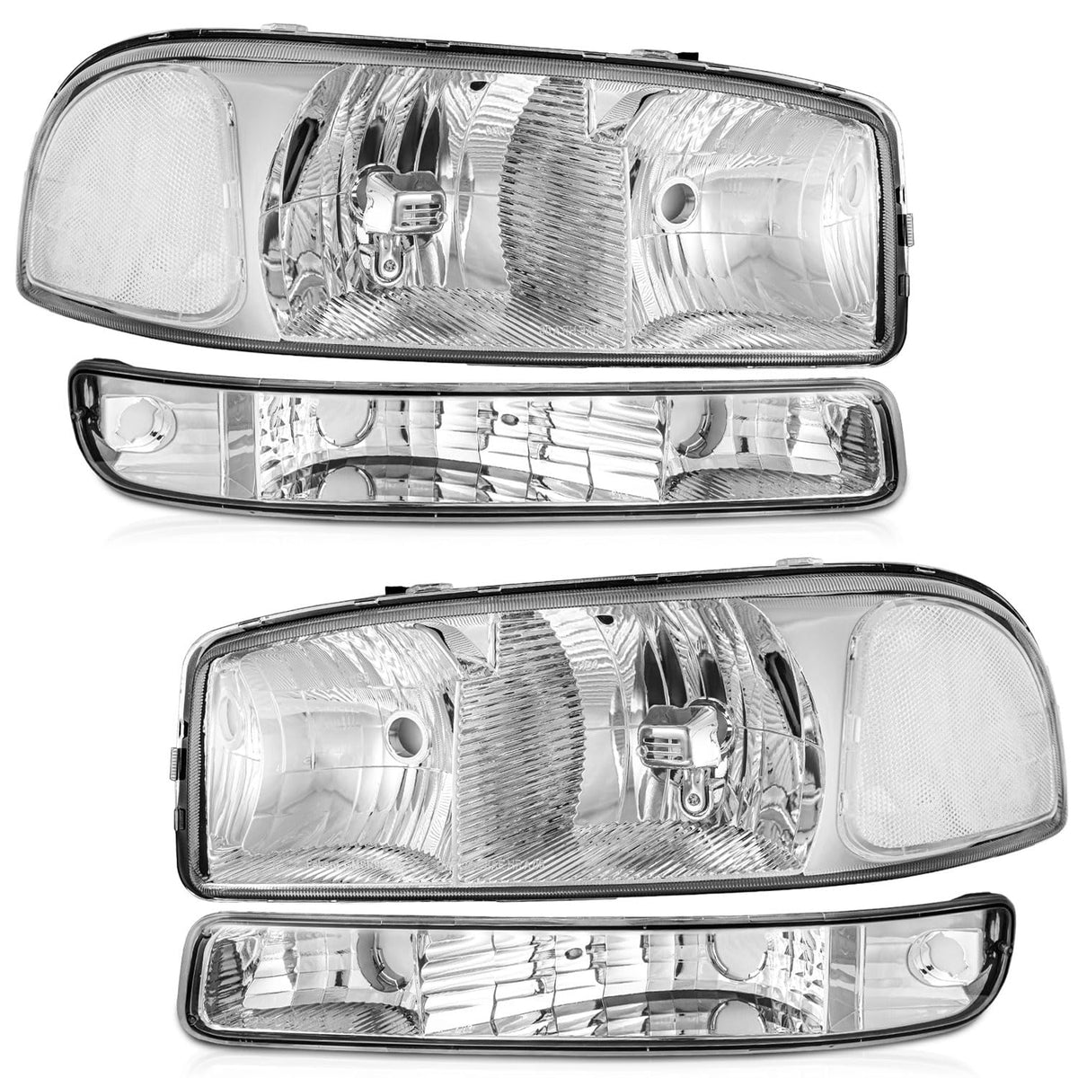 WEELMOTO front assembly for GMC Sierra showing exact OE fit and improved visibility