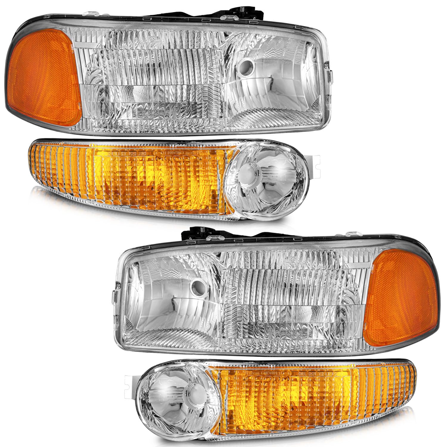 WEELMOTO front view headlight assembly showing OEM fit and restored appearance