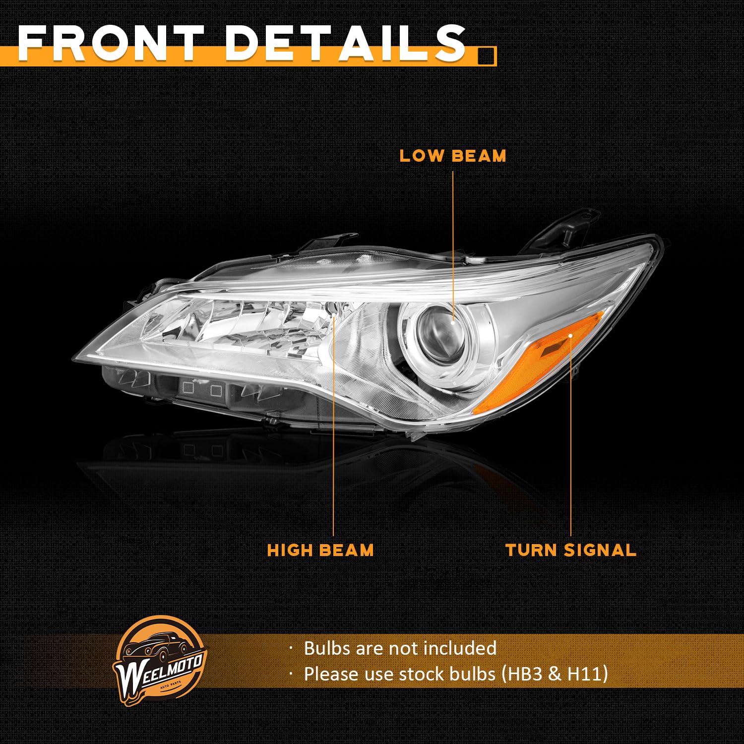 WEELMOTO lens clarity top-down showing clear lens for consistent beam pattern