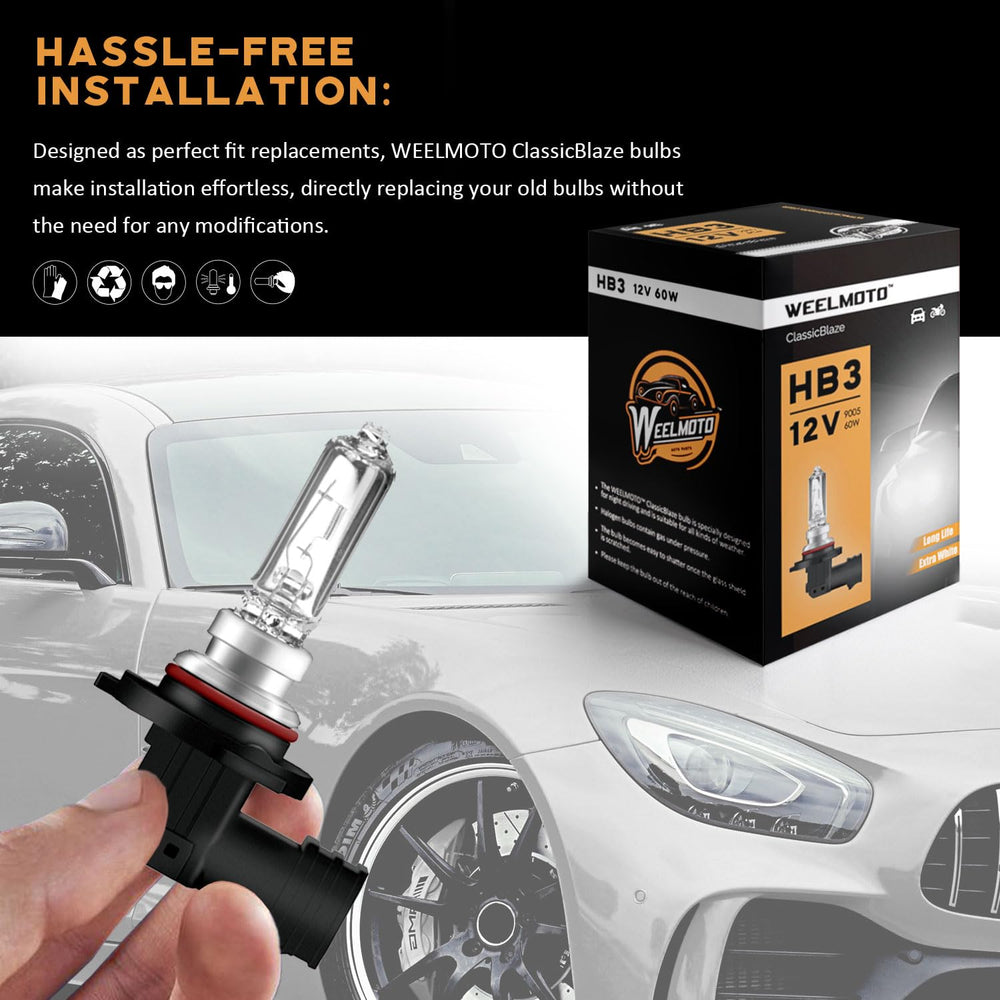 WEELMOTO bulb in wet driving scene showing IP67 moisture protection benefit