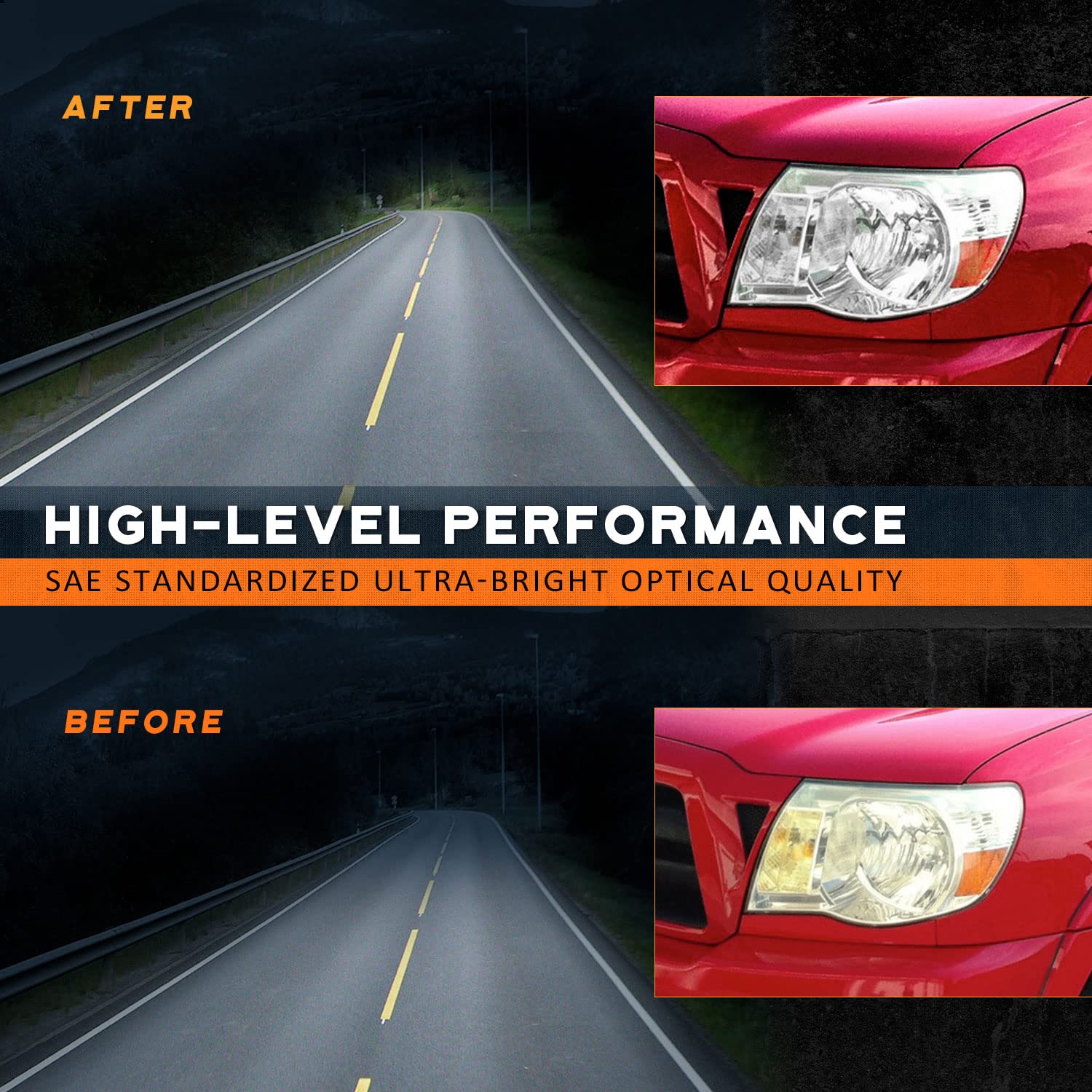 WEELMOTO headlight next to ruler showing accurate size and fit benefit