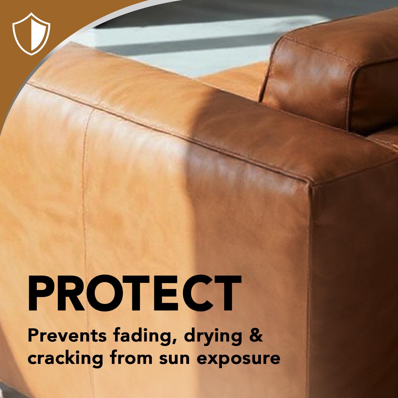 Weiman applied to handbag stitched seam protecting leather edges