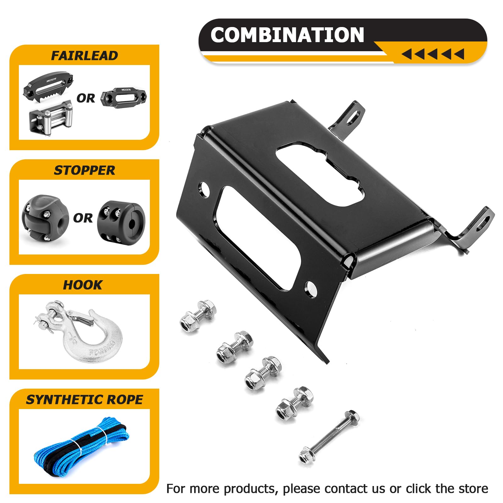 WeiSen detail of winch and fairlead bolt pattern showing compatibility and easier alignment